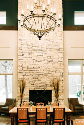 The Meadows Texas - Dining Fireplace